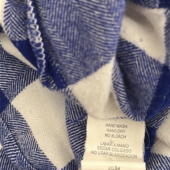 Rails Womens Sleeveless Blue Check Button Down Shirt Sz Small Coastal Preppy - Picture 10 of 10